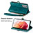 Leather Case Stands Flip Cover Holder S17D for Samsung Galaxy S21 FE 5G