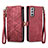 Leather Case Stands Flip Cover Holder S17D for Samsung Galaxy S21 FE 5G