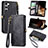 Leather Case Stands Flip Cover Holder S17D for Samsung Galaxy S24 5G