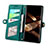 Leather Case Stands Flip Cover Holder S17D for Samsung Galaxy S24 Ultra 5G