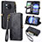 Leather Case Stands Flip Cover Holder S17D for Sharp Aquos R8