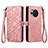 Leather Case Stands Flip Cover Holder S17D for Sharp Aquos R8 Pink