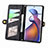 Leather Case Stands Flip Cover Holder S18D for Motorola Moto Edge 30 Fusion 5G