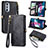 Leather Case Stands Flip Cover Holder S18D for Motorola Moto Edge Plus (2022) 5G