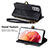 Leather Case Stands Flip Cover Holder S18D for Samsung Galaxy S21 FE 5G