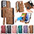 Leather Case Stands Flip Cover Holder S18D for Samsung Galaxy S23 Ultra 5G