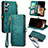 Leather Case Stands Flip Cover Holder S18D for Samsung Galaxy S24 5G