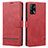 Leather Case Stands Flip Cover Holder SY1 for Oppo A74 4G Red