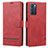 Leather Case Stands Flip Cover Holder SY1 for Oppo Reno6 5G Red