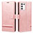 Leather Case Stands Flip Cover Holder SY1 for Realme Q3s 5G Pink