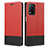 Leather Case Stands Flip Cover Holder SY2 for Realme 8 5G Red