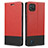 Leather Case Stands Flip Cover Holder SY2 for Realme C11 (2021) Red