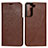 Leather Case Stands Flip Cover Holder T01D for Samsung Galaxy S21 5G