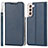 Leather Case Stands Flip Cover Holder T03D for Samsung Galaxy S22 Plus 5G