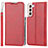 Leather Case Stands Flip Cover Holder T03D for Samsung Galaxy S22 Plus 5G