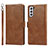 Leather Case Stands Flip Cover Holder T04D for Samsung Galaxy S22 Plus 5G