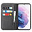 Leather Case Stands Flip Cover Holder T06D for Samsung Galaxy S21 5G