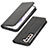 Leather Case Stands Flip Cover Holder T06D for Samsung Galaxy S21 FE 5G Black