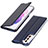 Leather Case Stands Flip Cover Holder T07D for Samsung Galaxy S21 Plus 5G