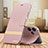 Leather Case Stands Flip Cover Holder TB1 for Xiaomi Poco M6 Pro 5G Rose Gold