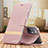 Leather Case Stands Flip Cover Holder TB1 for Xiaomi Redmi Note 12R Pro 5G Rose Gold