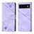 Leather Case Stands Flip Cover Holder Y01B for Google Pixel 6 Pro 5G Purple