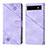 Leather Case Stands Flip Cover Holder Y01B for Google Pixel 6a 5G Purple