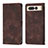 Leather Case Stands Flip Cover Holder Y01B for Google Pixel 7 Pro 5G Brown