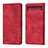 Leather Case Stands Flip Cover Holder Y01B for Google Pixel 7a 5G Red