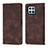 Leather Case Stands Flip Cover Holder Y01B for Huawei Honor X6 5G Brown