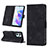 Leather Case Stands Flip Cover Holder Y01B for Huawei Honor X7a