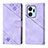 Leather Case Stands Flip Cover Holder Y01B for Huawei Honor X7a Purple