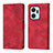 Leather Case Stands Flip Cover Holder Y01B for Huawei Honor X7a Red