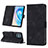 Leather Case Stands Flip Cover Holder Y01B for Huawei Honor X8a 4G