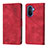 Leather Case Stands Flip Cover Holder Y01B for Huawei Nova Y70 Plus Red