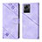 Leather Case Stands Flip Cover Holder Y01B for Motorola Moto Edge 30 Ultra 5G Purple