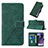 Leather Case Stands Flip Cover Holder Y01B for Motorola Moto G Stylus (2023) 4G Green