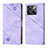 Leather Case Stands Flip Cover Holder Y01B for OnePlus 10T 5G Purple