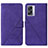 Leather Case Stands Flip Cover Holder Y01B for OnePlus Nord N300 5G Purple