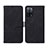 Leather Case Stands Flip Cover Holder Y01B for Oppo A53s 5G Black