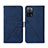 Leather Case Stands Flip Cover Holder Y01B for Oppo A53s 5G Blue