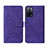 Leather Case Stands Flip Cover Holder Y01B for Oppo A53s 5G Purple
