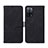 Leather Case Stands Flip Cover Holder Y01B for Oppo A55 5G Black