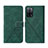 Leather Case Stands Flip Cover Holder Y01B for Oppo A55 5G Green