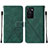 Leather Case Stands Flip Cover Holder Y01B for Oppo A55S 5G Green