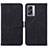 Leather Case Stands Flip Cover Holder Y01B for Oppo A77 5G Black