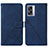 Leather Case Stands Flip Cover Holder Y01B for Oppo A77 5G Blue