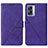 Leather Case Stands Flip Cover Holder Y01B for Oppo A77 5G Purple