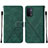 Leather Case Stands Flip Cover Holder Y01B for Oppo A93 5G Green