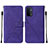 Leather Case Stands Flip Cover Holder Y01B for Oppo A93 5G Purple